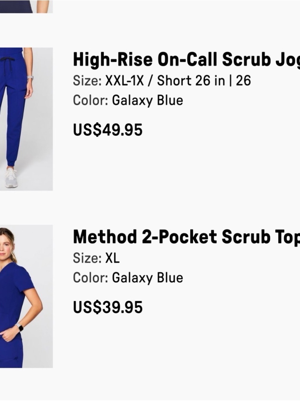 Fabletics Medical Scrub bundle in galaxy blue - Picture 8 of 8